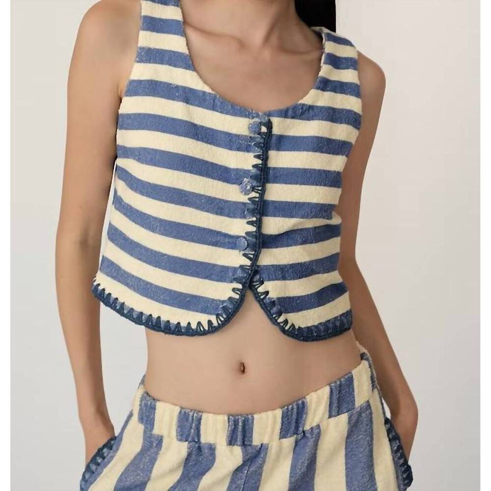NEW TACH solanas terry top in black/white
